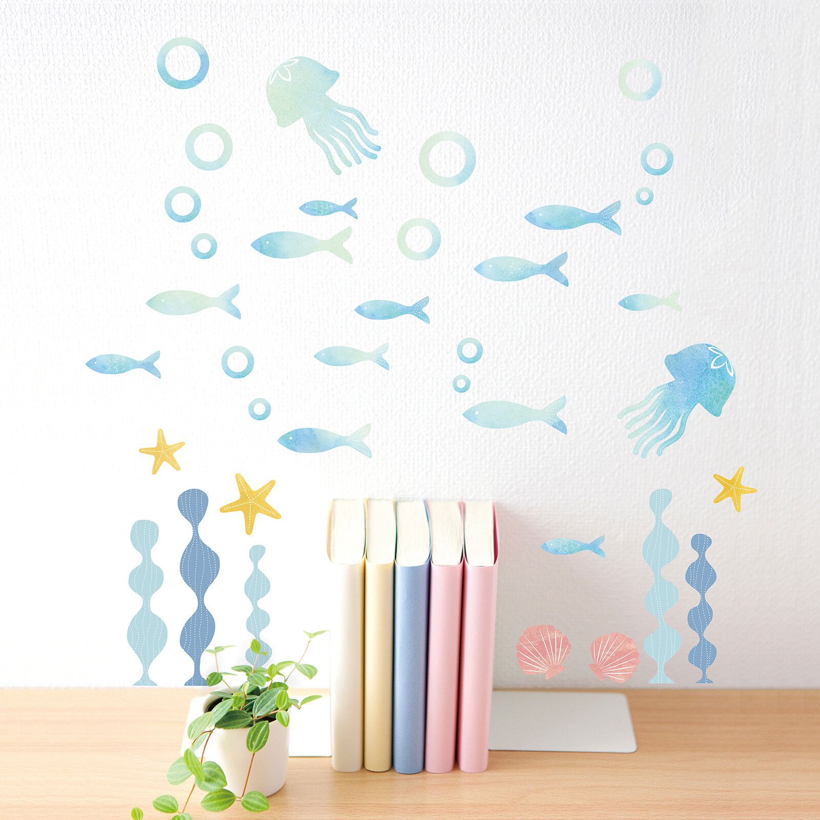 日本 TOKYO STICKER - 日本製 質感無邊框壁貼 [基本款]-漸層海洋 (A4)