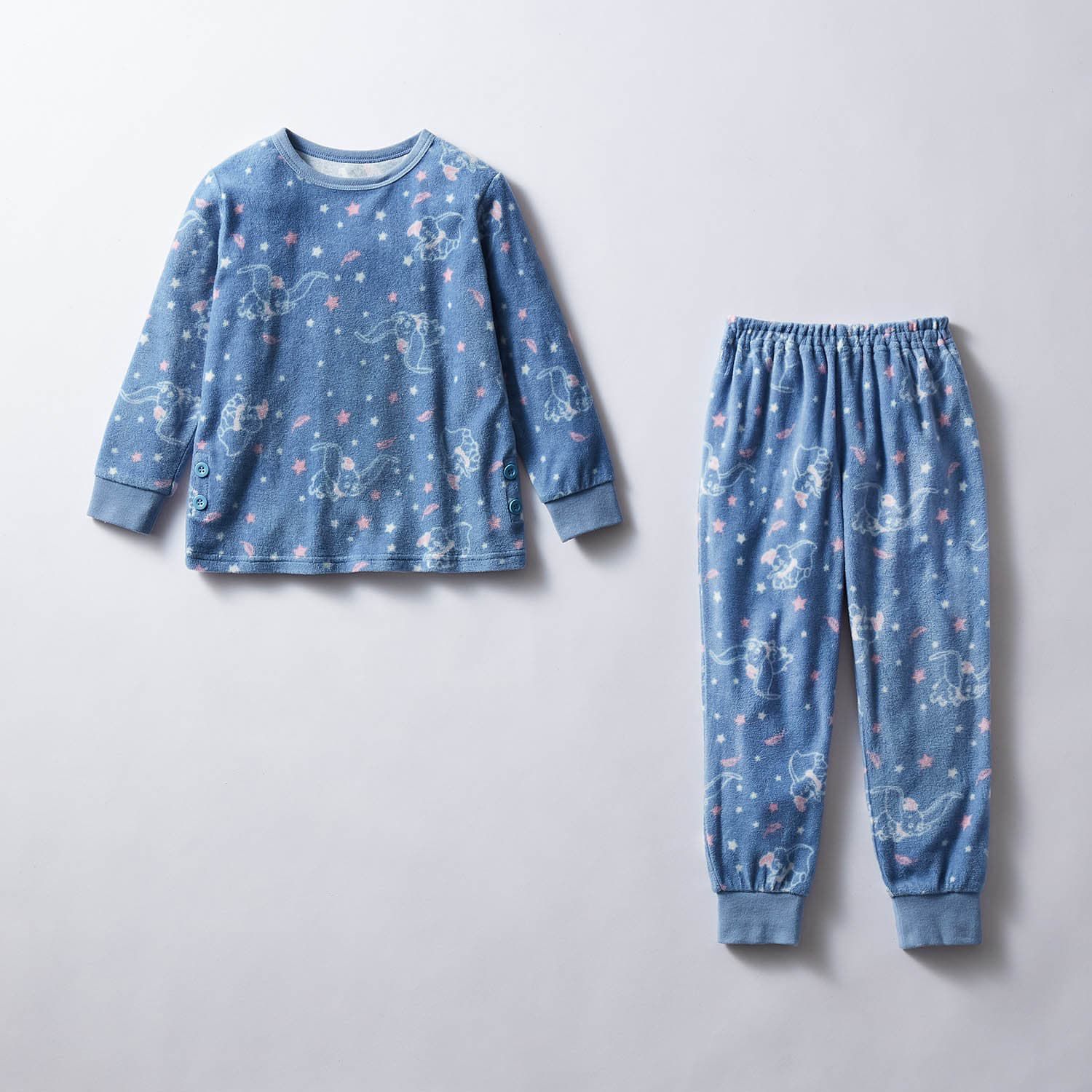 日本千趣會 - 迪士尼 角色印花抓絨家居服/睡衣-米妮-薄荷