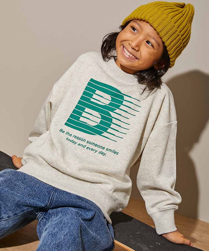 日本 devirock - 熱銷定番 印花縮口長袖上衣-條碼袖子-黃綠