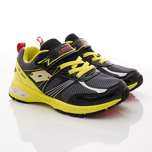 LOTTO - 樂得-競速避震跑鞋款-童鞋(中大童段)-運動鞋-黑瑩光綠