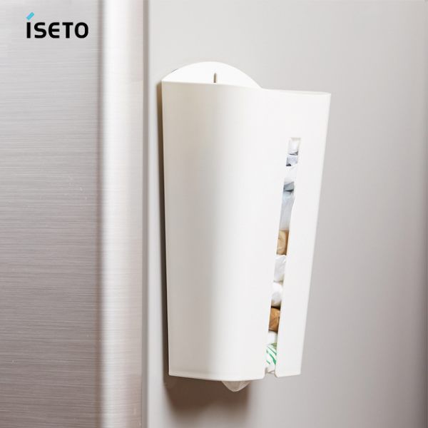 日本ISETO - 塑膠袋收納存取架-白