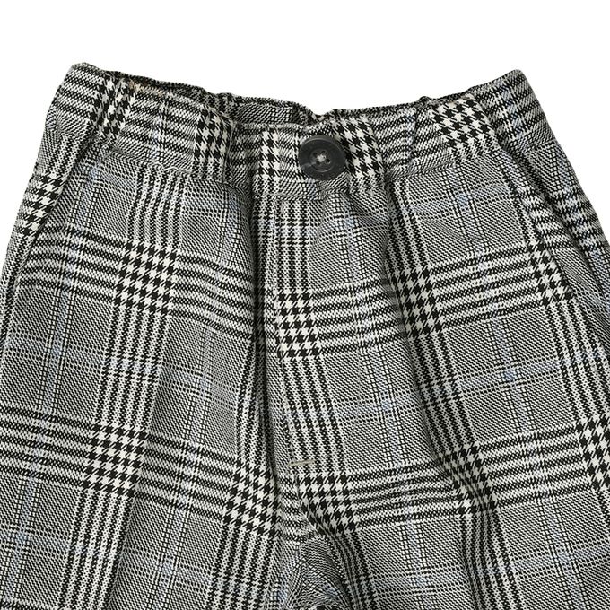 akachan honpo - 7分褲 葛倫格紋-灰色