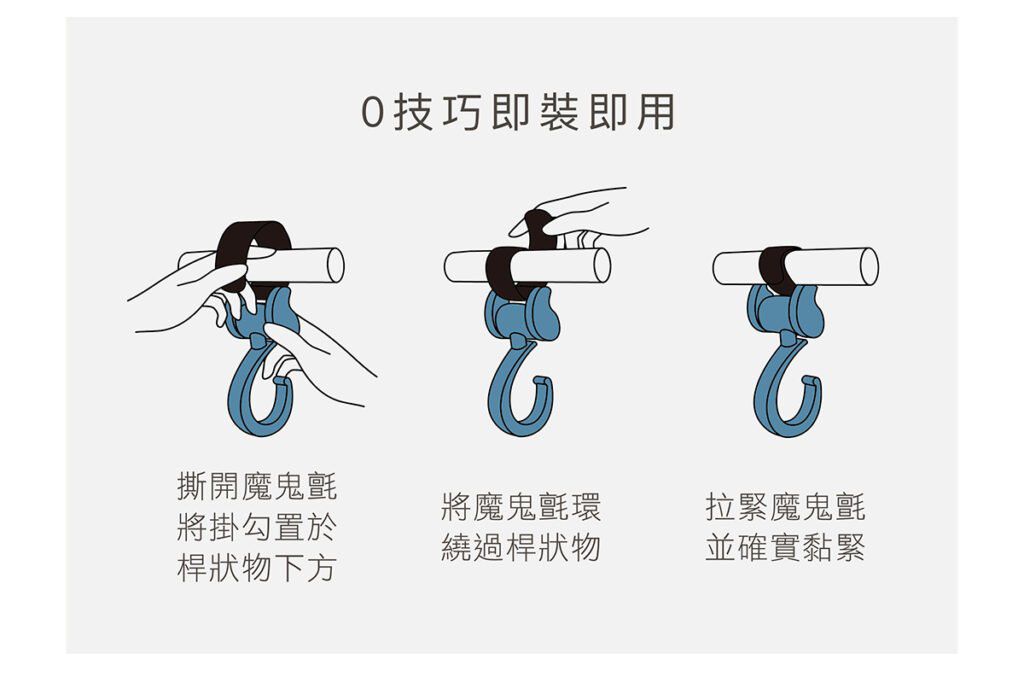 Simba 小獅王辛巴 - 多功能旋轉掛勾-2入-閃黑石 (黑)