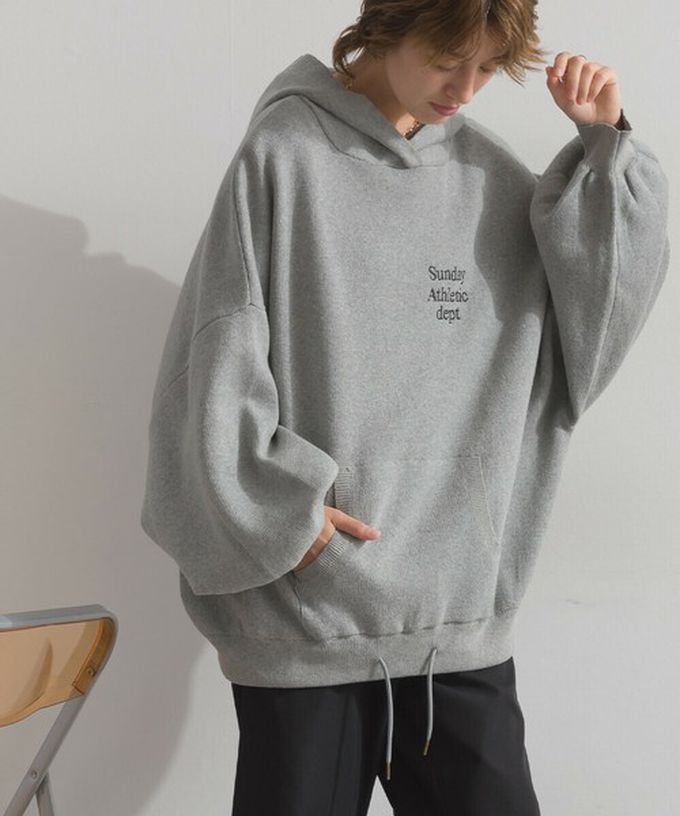 日本 Lupilien - Sunday休閒寬大版型針織帽T-白