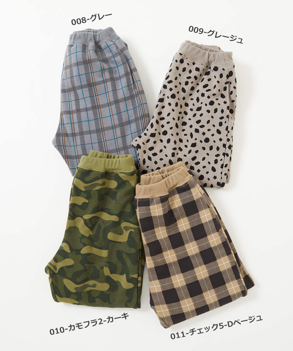 日本 devirock - RICH WARM 刷毛保暖哈倫寬鬆長褲-豹紋-杏