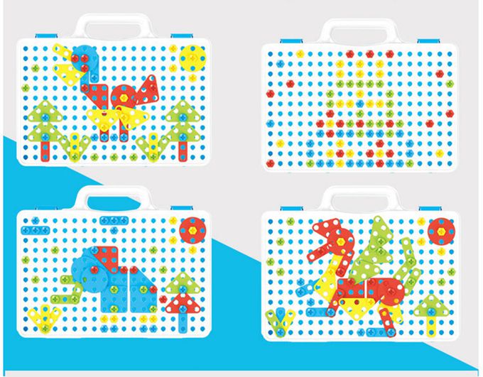 Vanibaby - 電鑽積木 237件組 螺絲拼圖箱