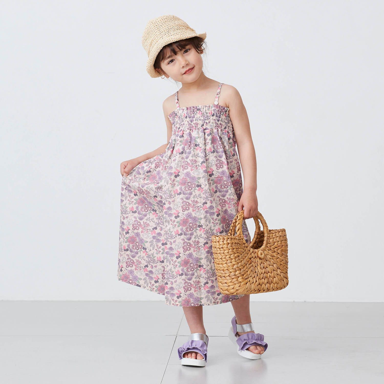 日本千趣會 - 迪士尼 可當洋裝穿的2 WAY浴衣組合-冰雪奇緣-水藍