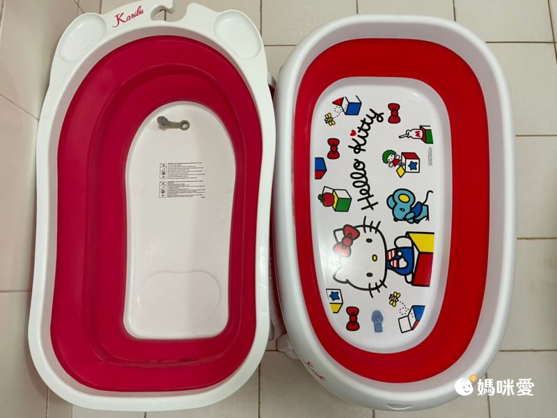 Karibu - 嘉嬰寶嬰兒摺疊浴盆-藍色Hello Kitty