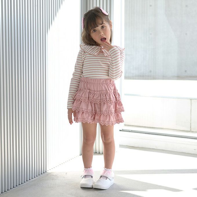 日本 Lycee mine - 滿滿層次蕾絲短裙-(內襯安全褲)-粉紅