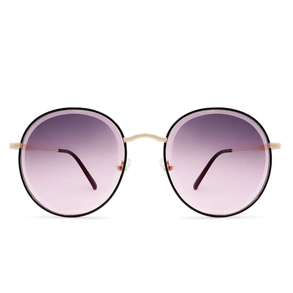 ALEGANT - 霓虹粉漸層圓框墨鏡│UV400太陽眼鏡