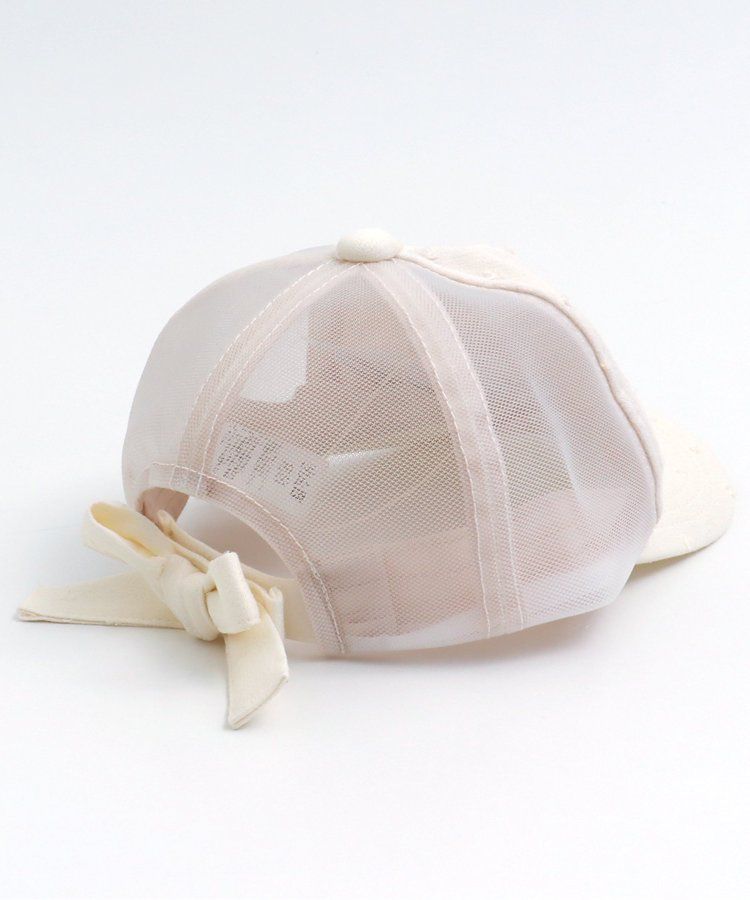 日本 apres les cours - 小甜心立體刺繡網眼卡車帽-粉紅