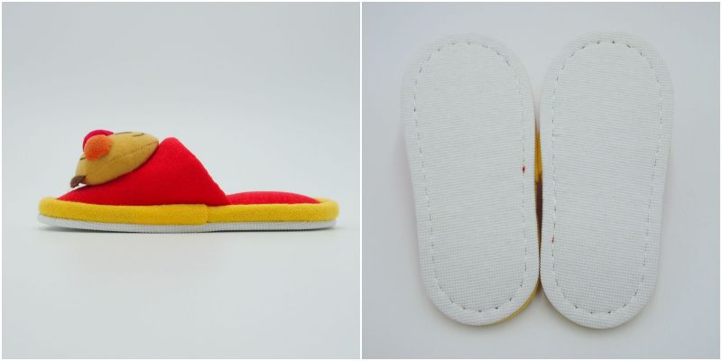 日本千趣會 - (兒童) 麵包超人造型室內拖鞋-紅 (14-16cm)