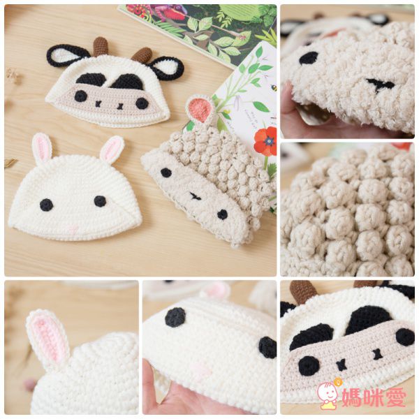 逗趣動物 Baby Talk造型手工編織帽 新生兒帽♡