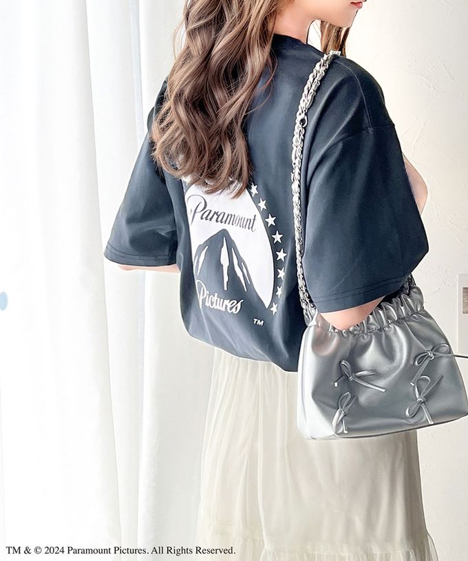 日本 Classical Elf - JAVAx派拉蒙 背後印花寬版上衣-logo-白