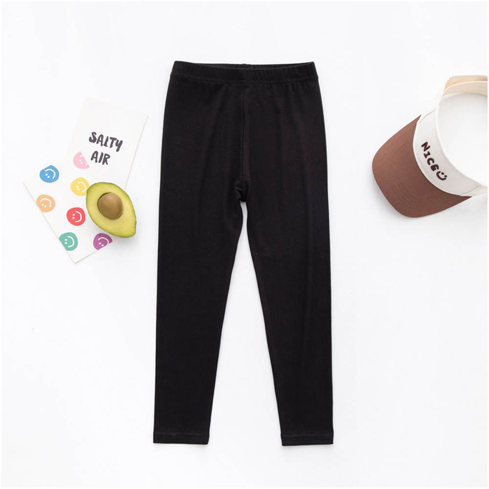 大彈力！莫代爾九分內搭褲-黑色