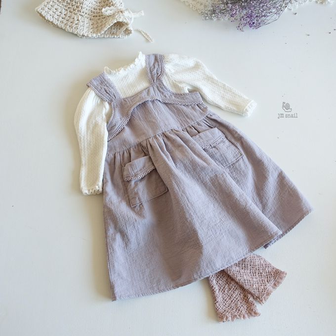 韓國 Jmsnail - 鬆緊腰壓紋彈性內搭褲-乾燥玫瑰粉