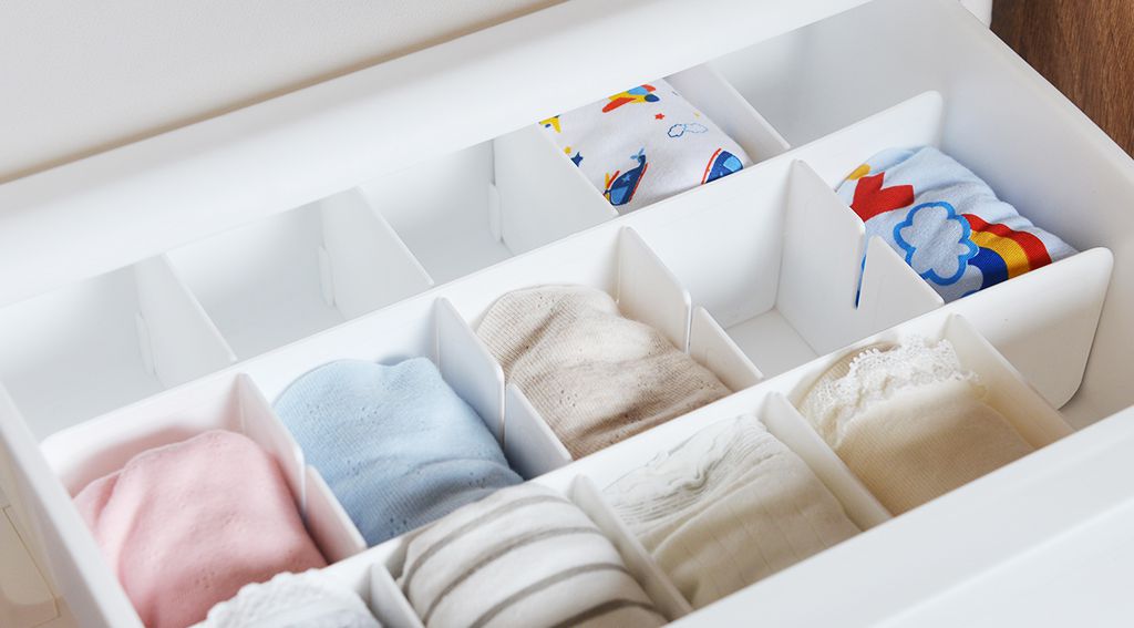 PICKup - 三層內衣/襪子分格抽屜收納櫃(2低1高抽)-DIY-粉紅