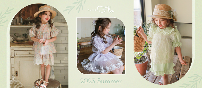 韓國 Puellaflo - 鬆緊腰花蘊蕾布拼接短褲-黃X綠