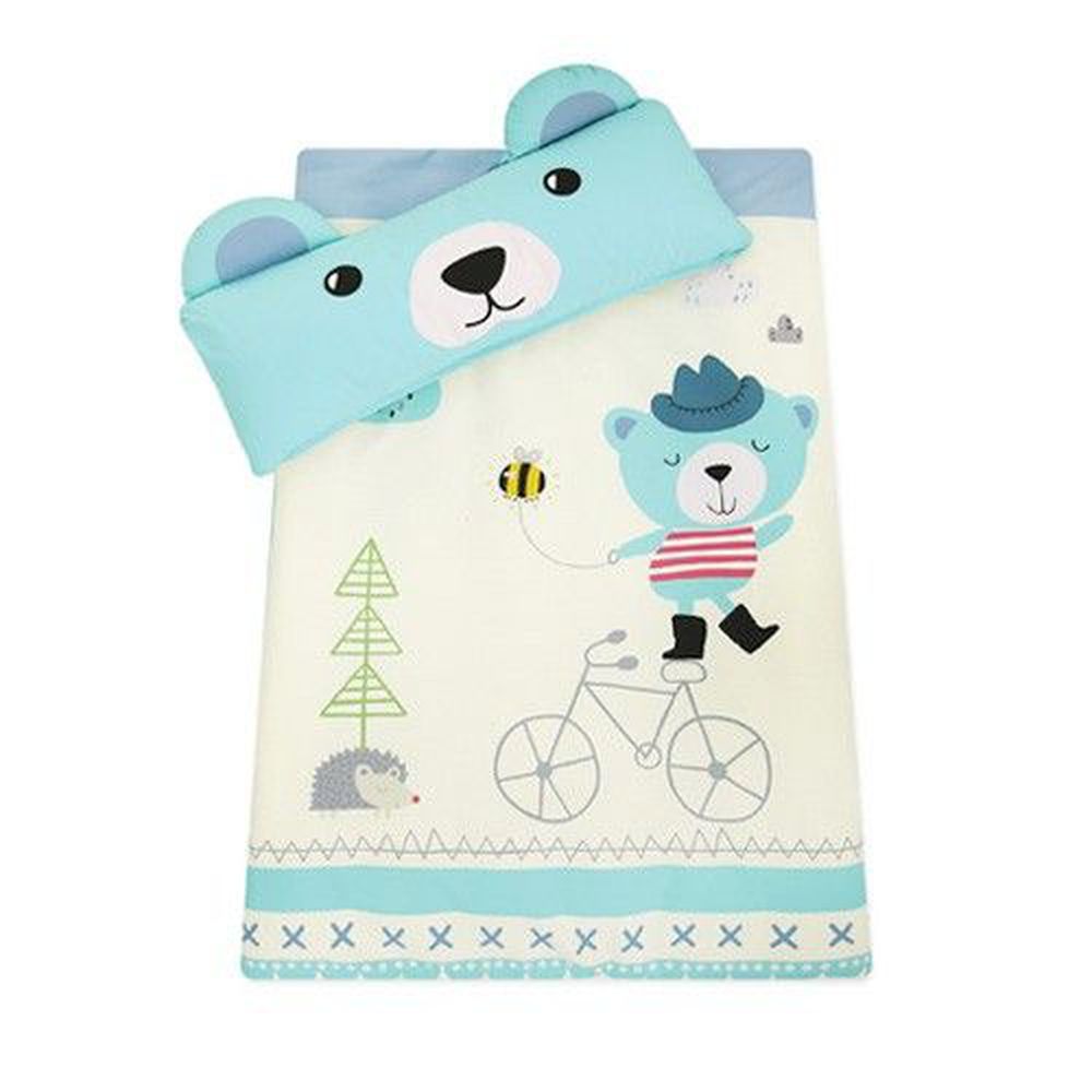 韓國 Bonitabebe - 可愛動物造型睡袋-腳踏車小熊