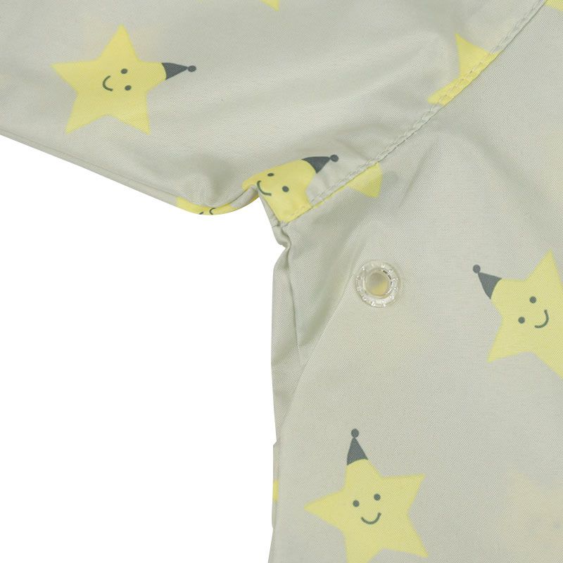 akachan honpo - 強力防潑水雨衣-星星-灰色