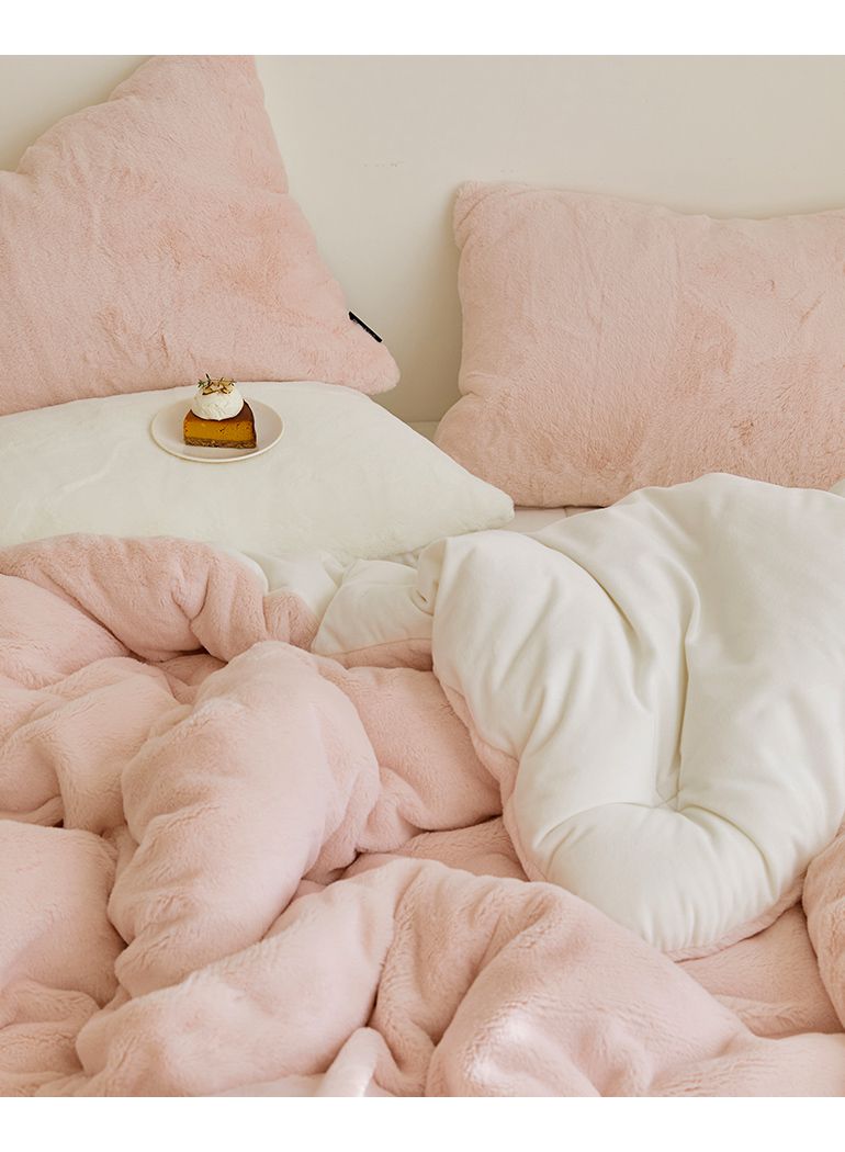 韓國 Maatila - 蓬鬆感高密度絨毛保暖棉被-草莓雪糕