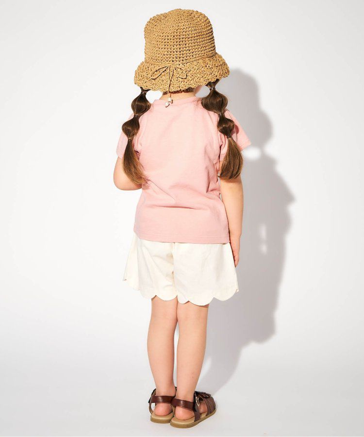 日本 apres les cours - 亮片點綴俏麗印花短袖上衣-愛心-淺綠