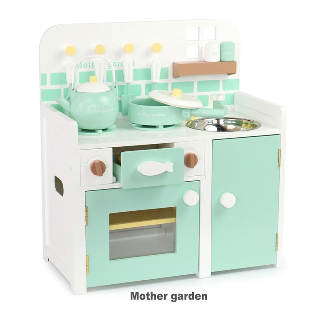 日本 Mother Garden - 廚具-廚房組-薄荷綠