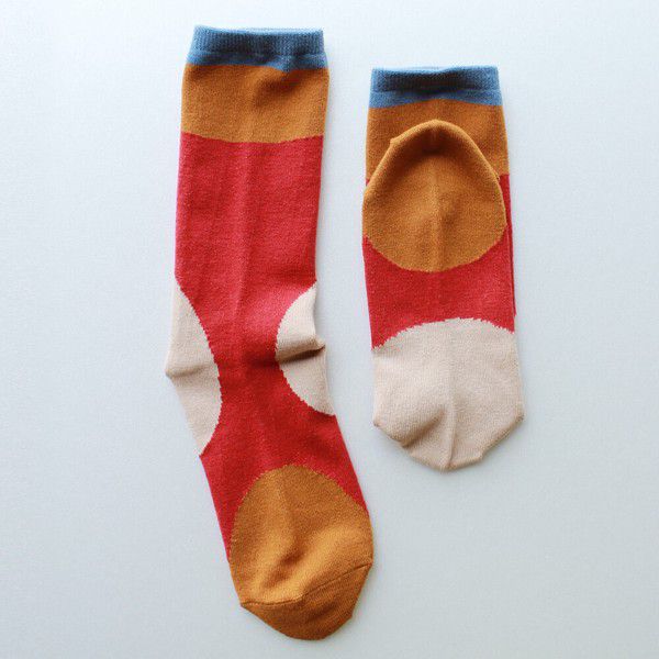 日本女裝代購 - 日本製 伊索寓言印花長襪-寡婦與母雞-粉紫 (23-25cm)