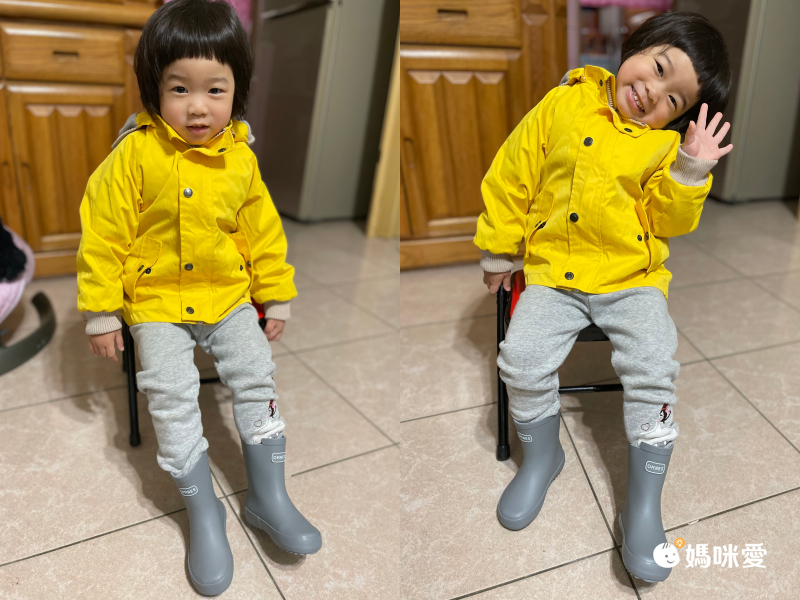 日本 OMNES - 歐風防滑橡膠兒童雨鞋-葡萄紫