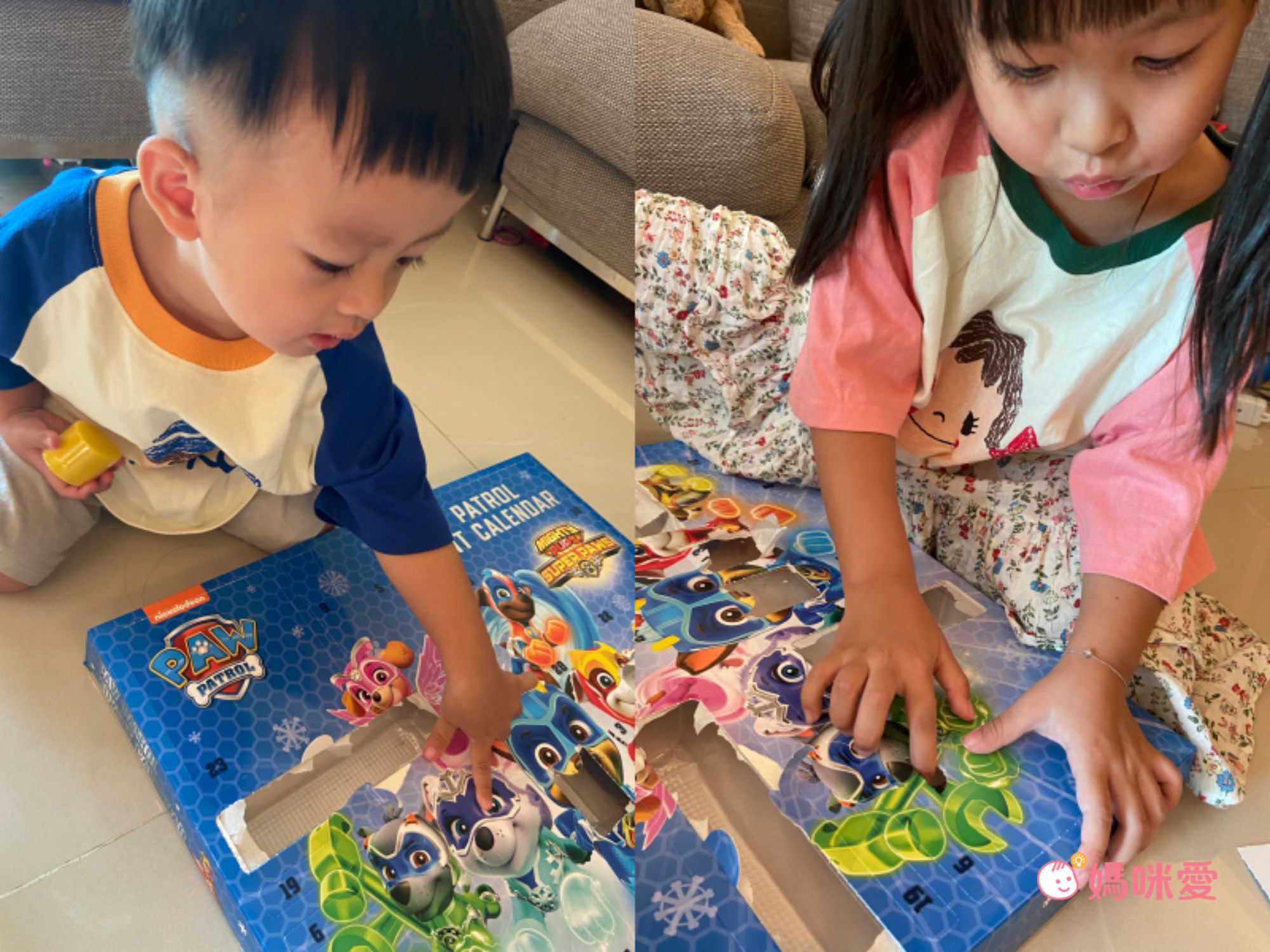 汪汪隊立大功 - 聖誕倒數降臨曆-經典版-手指偶款-贈聖誕系列紋身貼紙*1張