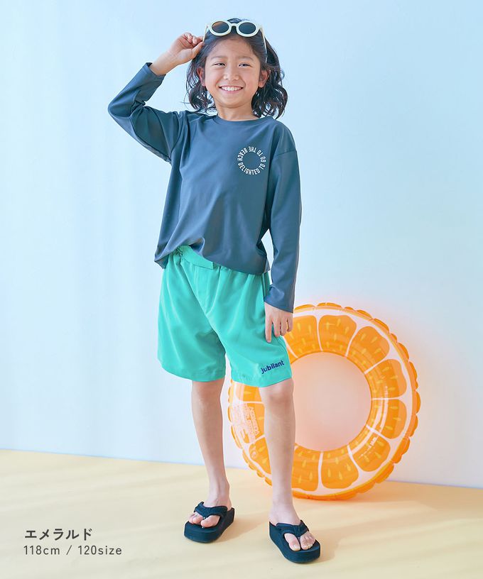 日本 devirock - 抗UV 水陸兩穿舒適鬆緊短褲-（腰圍可調整）-藍紫