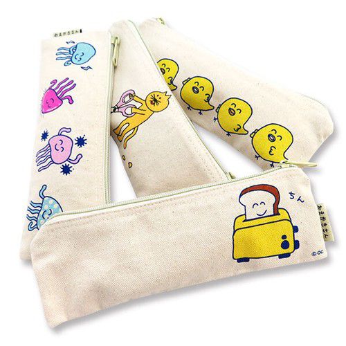 日本 OKUTANI - 童趣插畫純棉鉛筆袋-搗蛋貓咪 (23x8cm)