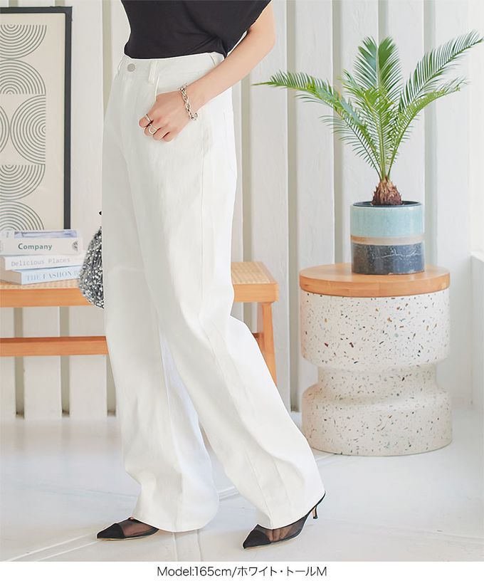 日本 Kobe Lettuce - 接觸冷感 時尚曲線錐型牛仔褲-(可選長度)-水藍