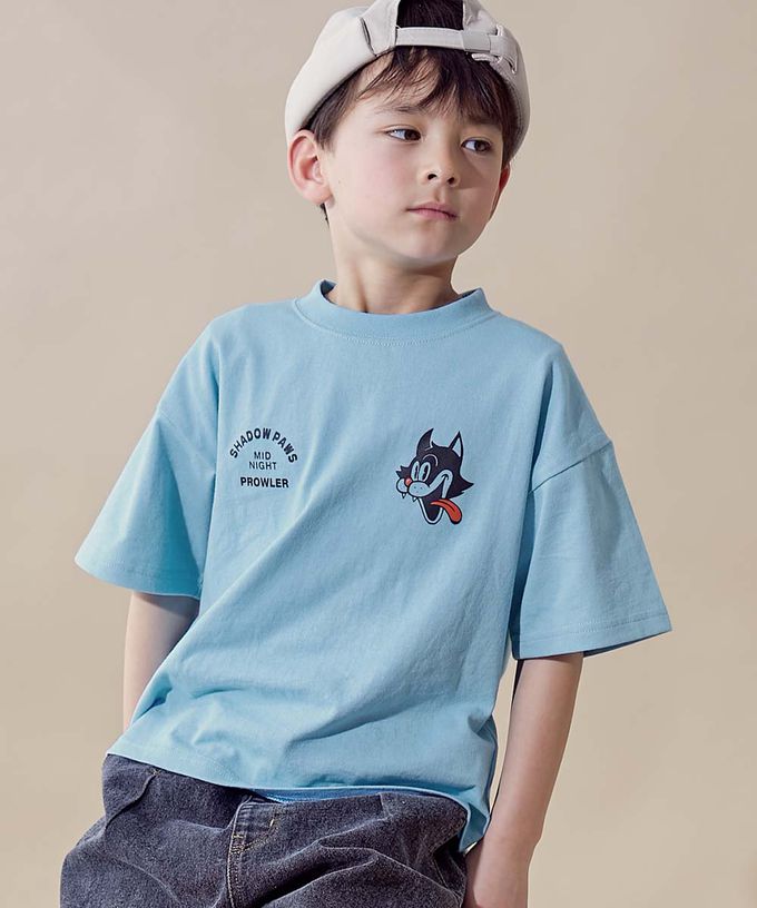 日本 devirock - 100%棉 帥氣印花短袖上衣-胸口英文-檸檬黃