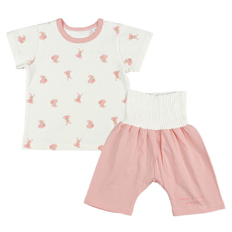 akachan honpo - 家居服附肚圍-兔子-粉紅色