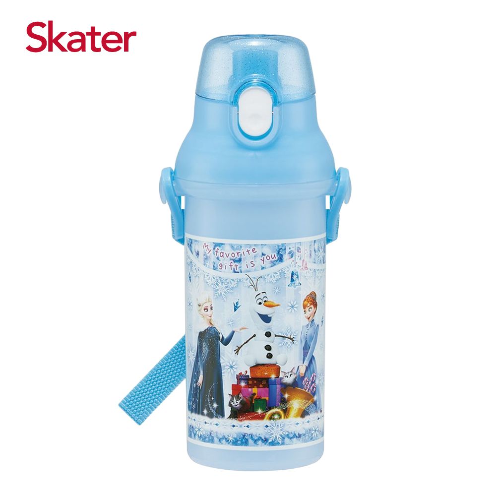 日本 SKATER - (兒童)銀離子直飲式水壺-冰雪奇緣Gift-480ml