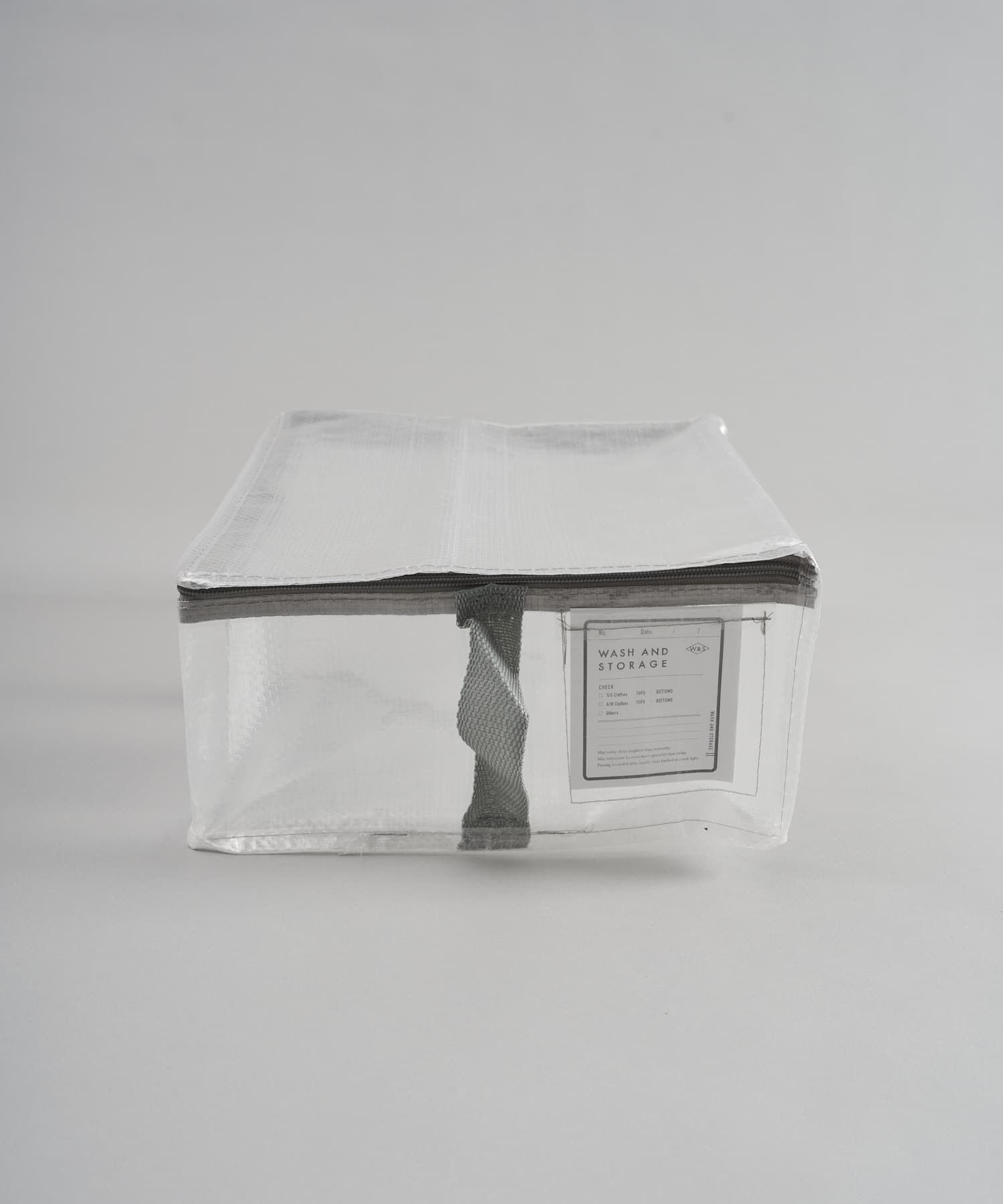 日本代購 - [日本主婦推薦] 半透明多功能衣物收納袋(附提把)-咖啡 (S(26x26x37cm))