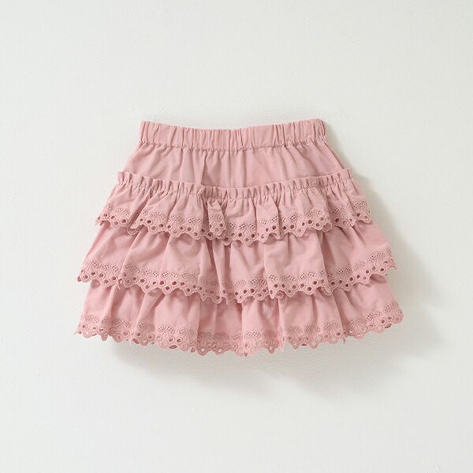 日本 Lycee mine - 滿滿層次蕾絲短裙-(內襯安全褲)-粉紅
