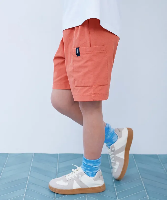 日本 devirock - [快乾防皺] 防污可烘舒適機能短褲-大口袋-黃綠