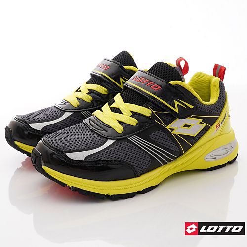 LOTTO - 樂得-競速避震跑鞋款-童鞋(中大童段)-運動鞋-黑瑩光綠