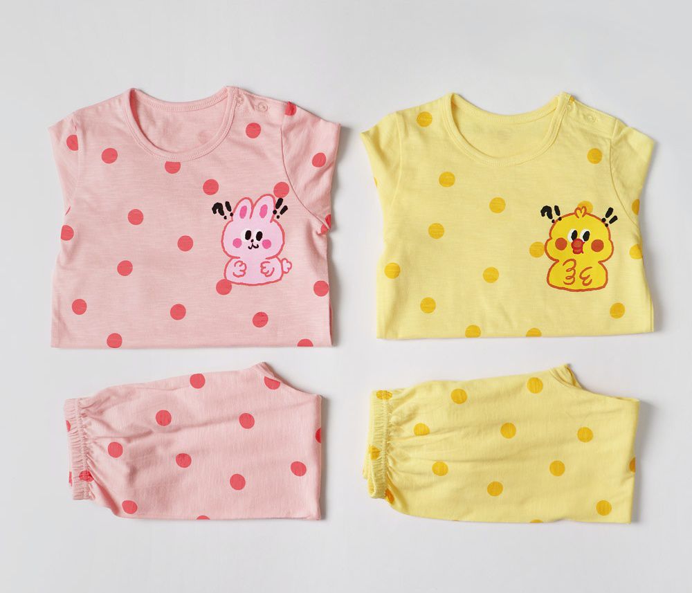 韓國 Mellisse - 韓製莫代爾透氣長袖家居服-點點小鴨