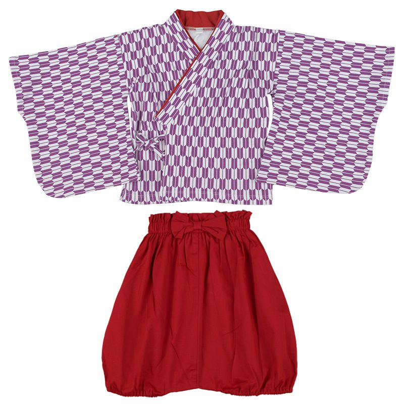 akachan honpo - 袴連身衣(兩件式)-紅色