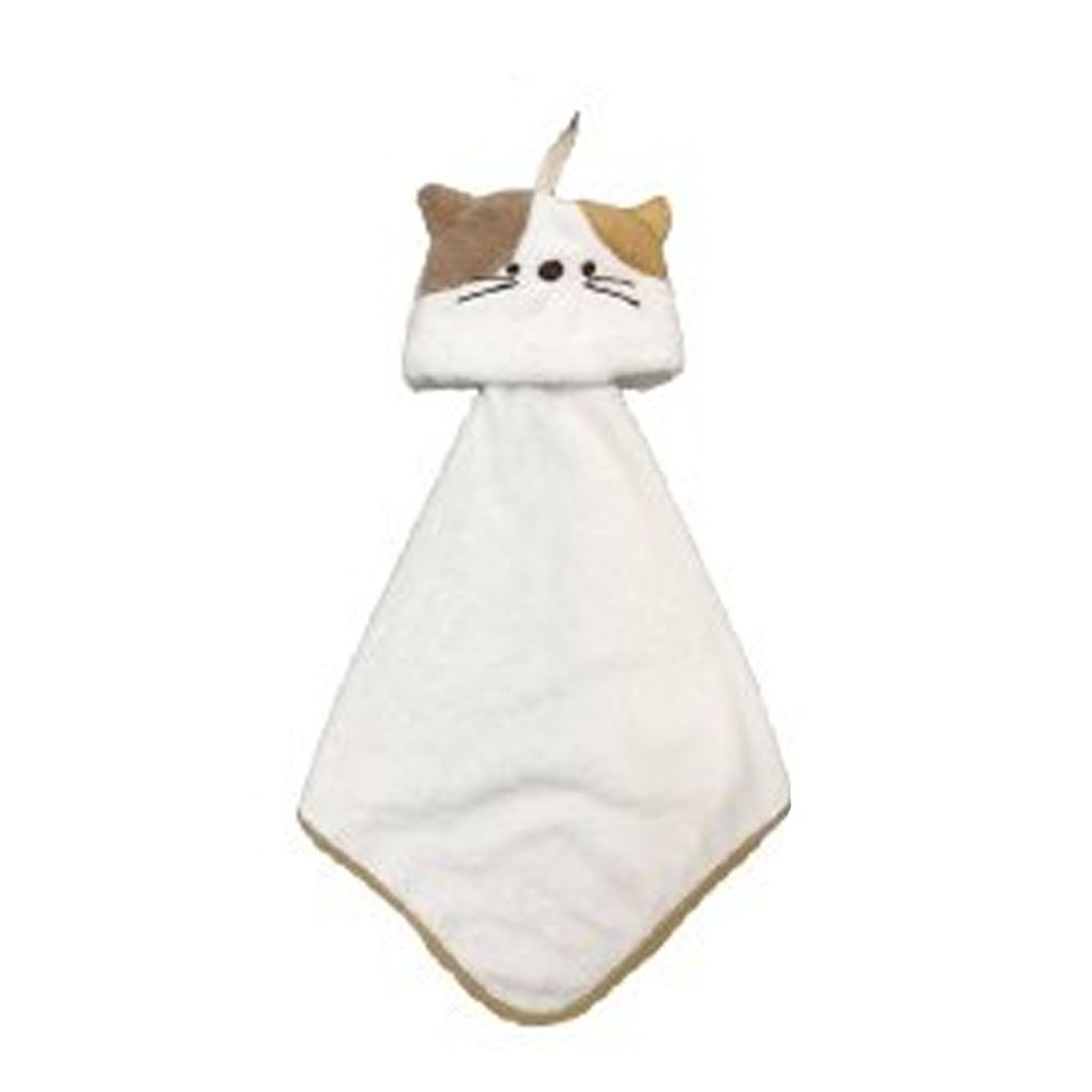 日本 Stream - 動物造型吊掛式擦手巾-貓咪(可捲收)