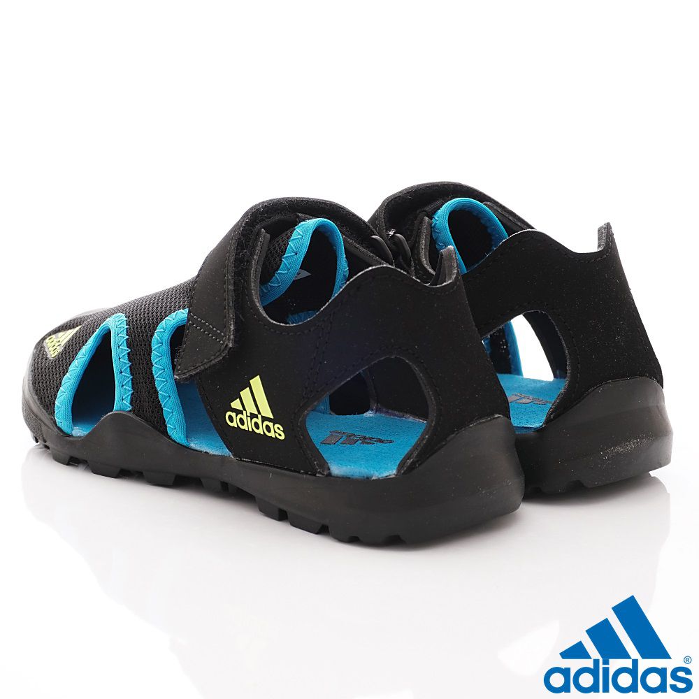 adidas - 愛迪達童鞋-護趾運動涼鞋(中大童段)-黑藍