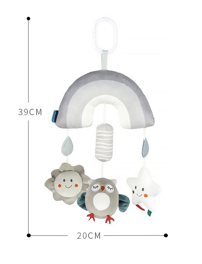 JoyNa - 嬰兒推車玩具  動物造型風鈴安撫玩具-灰色兔子 (27*45cm)