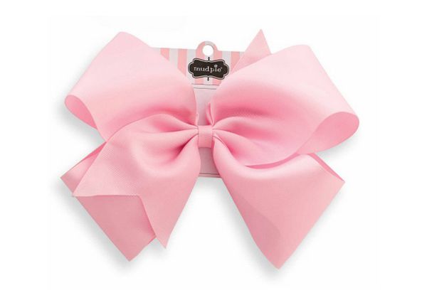 美國 Mud Pie - 時尚大蝴蝶結髮飾-素面粉 (單一尺寸)