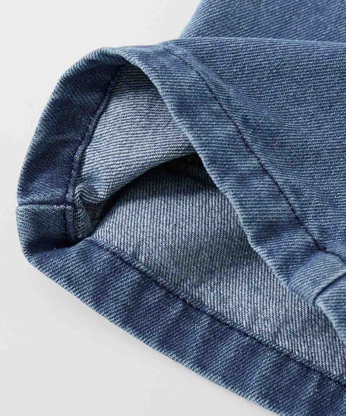 日本 devirock - 帥氣大口袋畫家風丹寧五分褲-黑