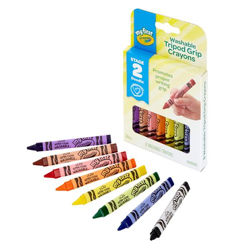 Crayola繪兒樂 - 幼兒可水洗三角筆桿蠟筆8色