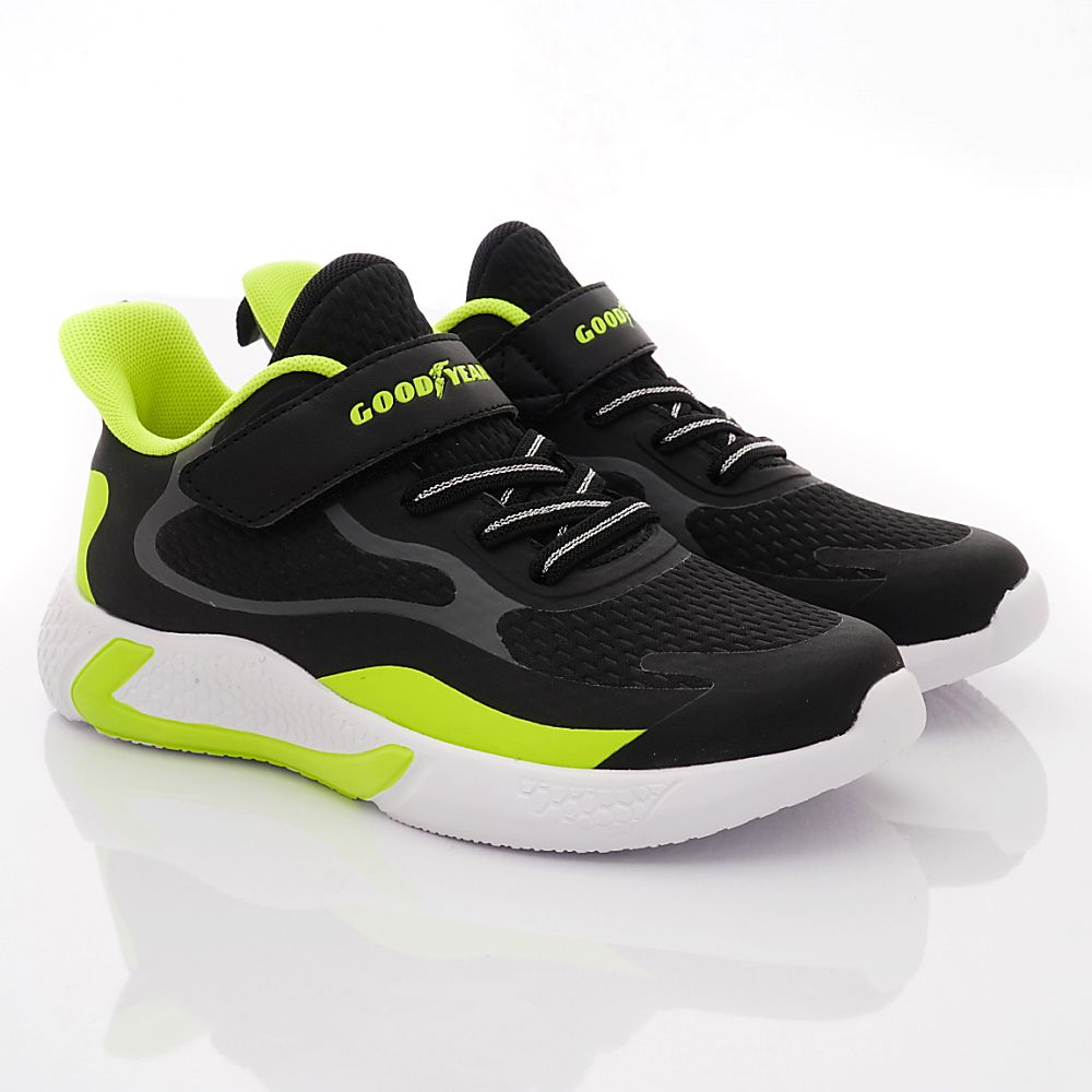 GOODYEAR - 固特異輕量慢跑童鞋(中大童段)-運動鞋-黑黃