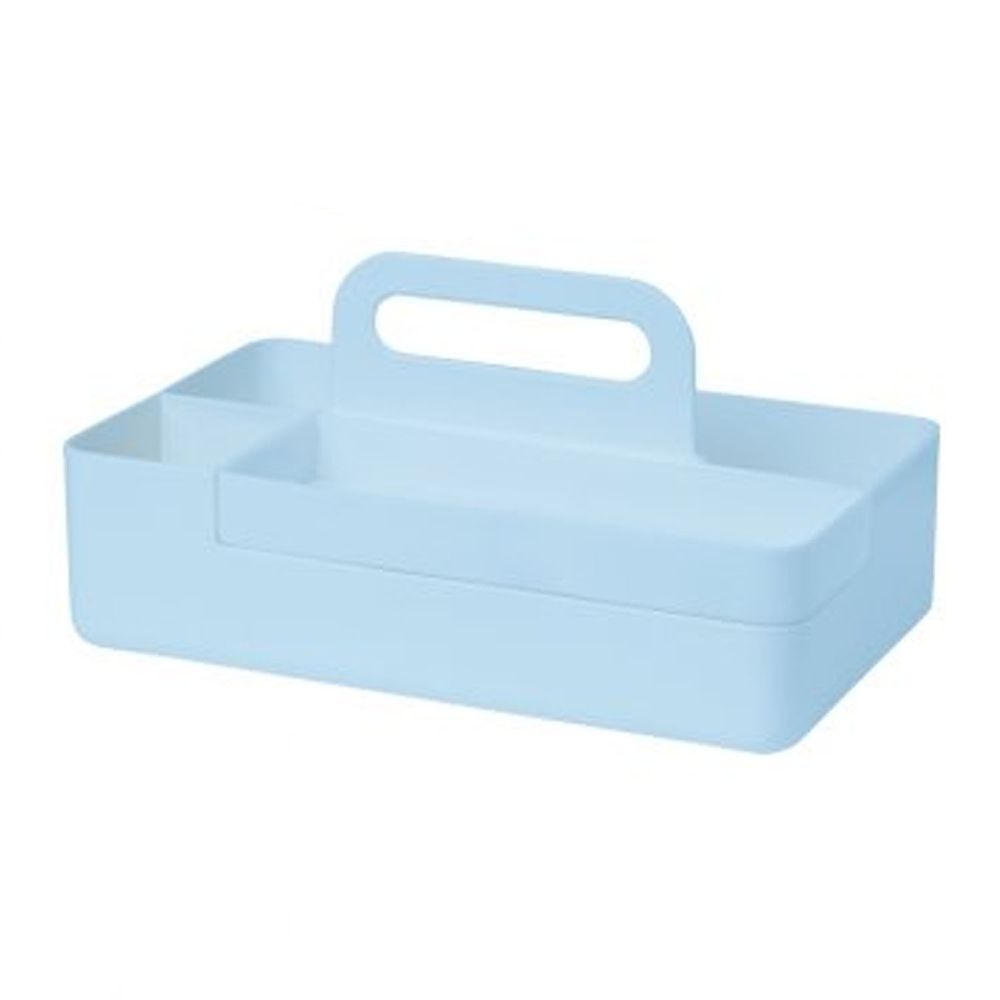 日本文具 SONIC - 手提式桌上文具分隔收納盒(磁吸設計)-水藍 (26x12.8x16cm)